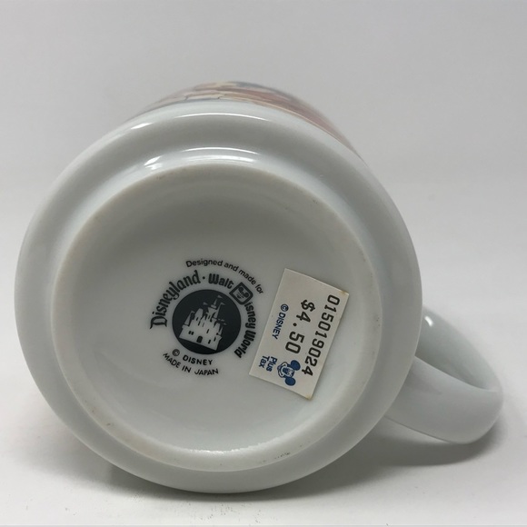 Vintage Disneyland Walt Disney World Mickey Mouse Fantasia Mug Blue Rim - Picture 7 of 7